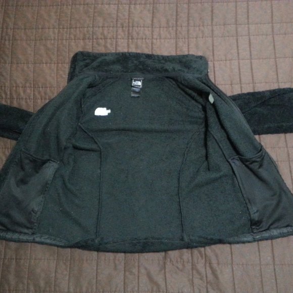 The North Face Jacket Fleece Sweater Sherpa Velour Womens Small Black Zip - Picture 9 of 15